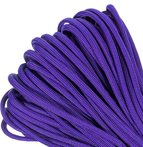 PARACORD PLANET - Genuino Tipo III 550 Paracord Nylon Colores Múltiples Tamaños - Resistencia a la tracción de 550 LB (Morado, 10 pies)