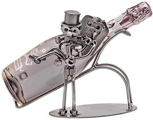 STEEMO MetallART Flaschenhalter Brautpaar Hochzeit