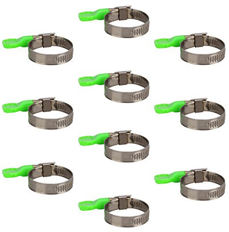 First4spares Premium Stainless Steel Thumb Screw Butterfly Hose Jubilee Clips - Pack of 10
