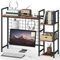 NOVIMANGO Schreibtischregal, 95 cm, Schreibtisch-Bücherregal, Schreibtischstall-Organizer für Computer, 3-stöckig, Mehrzweck-Holz-Schreibtischstall, Bücherregal, Schreibtisch-Präsentationsregal für