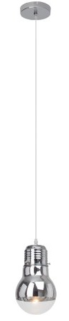 Brilliant Bulby Pendelleuchte 15cm chrom/transparent Glas, 1x E27 geeignet für Normallampen bis max. 42W