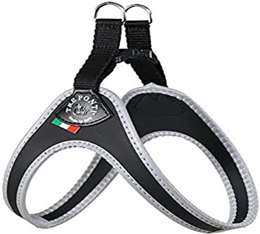 Tre Ponti Geschirr für Hunde / Farbe Schwarz / Gr.3,5 bis ca. 9kg Brustumfang 47-53cm [Das Logo-Design kann variieren]