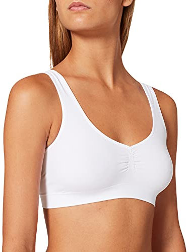 Trigema Damen 512311 Sport-BH, Weiß (Weiss 001), 46 (Herstellergröße: XL)