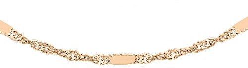 Carissima Gold Women's 9 ct Gold 1.2 mm Twist Bar Curb Chain Neckalce