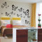 INDIGOS UG W521 Wandtattoo - gelb - Schlafzimmer - Kinderzimmer - Schmetterlingsmotive - 20 Stück in einem Set - selbstklebend