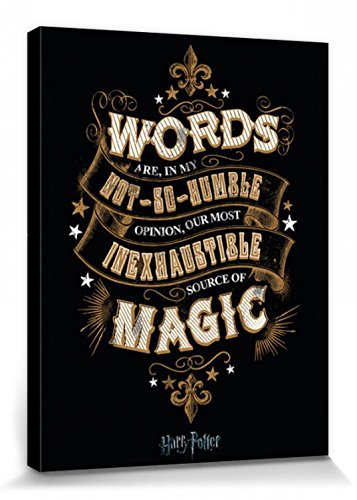 Harry Potter 1art1 Poster Dumbledore, Worte Sind Unsere Wohl Unerschöpflichste Quelle Der Magie Bilder Leinwand-Bild Auf Keilrahmen | XXL-Wandbild Poster Kunstdruck Als Leinwandbild 80x60 cm