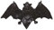 W WIDMANN MILANO Party Fashion 8700B - Haarspange Glitter Fledermaus, Schwarz, Haarclip, Haarschmuck, Mottoparty, Halloween, Karneval