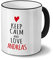 Tasse mit Namen Andreas - Motiv KEEP CALM - Namenstasse, Kaffeebecher, Mug, Becher, Kaffeetasse - Farbe Schwarz