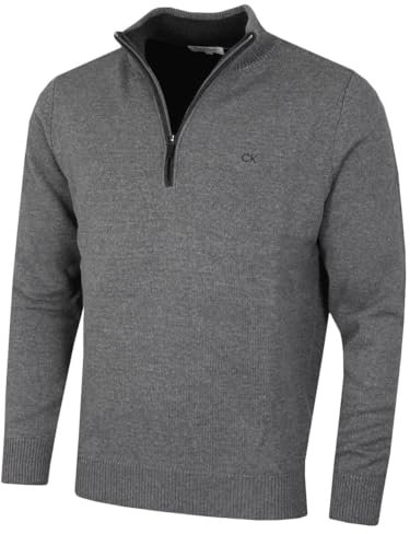 Calvin Klein Golf Mens Cotton Sweater - Grey Marl - S