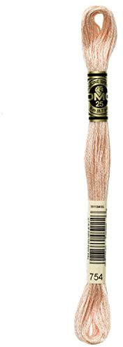 DMC 6-Strand Embroidery Cotton Floss, Light Peach
