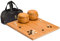 Yellow Mountain Imports Bambus 2 Zentimeter Geätzt Wendbar 19x19/13x13 Go-Spielbrett-Set mit 9,2 mm Doppelt Konvexen Yunzi-Steinen und Bambus-Holz-Schalen-Set