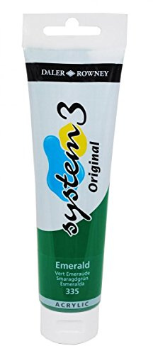 Daler Rowney System 3 Tubes de peinture acrylique originale 150 ml – Émeraude