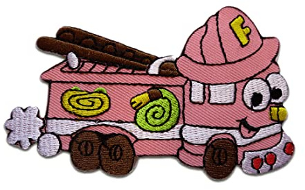Catch the Patch Feuerwehrauto Baby - (Größe: 6,1 x 10,4 cm) – Patches & Bügelbilder zum Aufnähen oder Aufbügeln – Für Kleidung, Jacken, Rucksäcke & DIY-Projekte