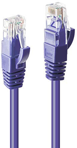 Lindy Cable Ethernet U/UTP CAT6 de 20 m, Color Morado