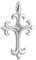 Vinani Anhänger Kreuz glänzend Fleur de Lis Lilie Ritter Sterling Silber 925 AKK-EZ