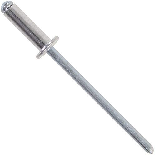 PARCO Blindnieten, Aluminiumnieten, Matallnieten, Zugnieten, Popnieten für Metall, Kunststoff und Leder DIN 7337 | Alu/Stahl 4,8 x 25 mm 250 Stück