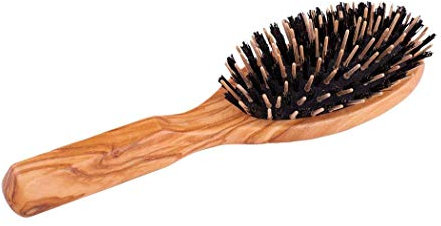 Redecker 721210 Haarbürste, oval, mit Wildschweinborsten und Holzstiften