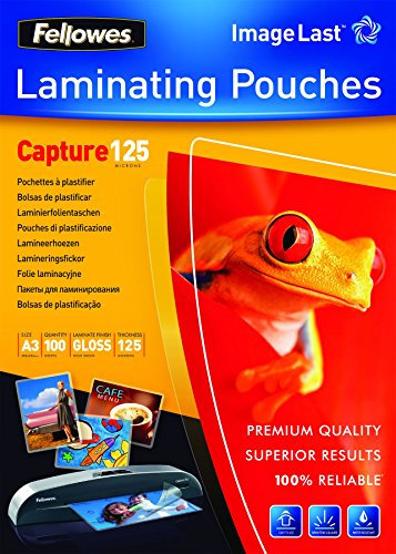 Fellowes 5307506 Laminiergerät, 1 mm, 42 cm, 29,7 cm, A3, transparent, aus Kunststoff