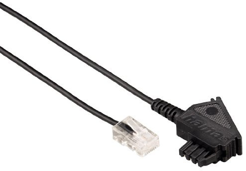 Hama DSL-Box-Kabel (TAE-F-Stecker - Modular-Stecker 8p2c, 0,5 m) schwarz