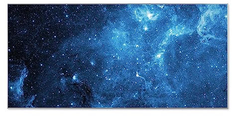 banjado® Magnettafel silber 78 x 37cm / Magnetwand aus Metall/Magnetpinnwand Memoboard/Pinnwand Magnettafel Küche, Büro, Kinderzimmer inkl. 4 Magnete & Montageset Motiv Universum