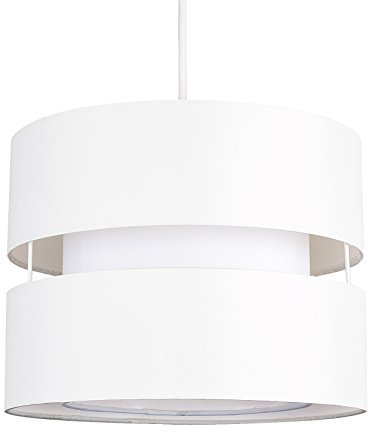 MiniSun | Modern 2 Tier Ceiling Light Shade in a Cream Finish | Pendant Lights, Home Décor & Improvement Essential | 260cm Shade Width