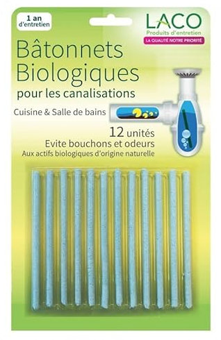 Laco Bâtonnets Biologiques pour canalisations