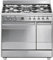 Piano de cuisson Smeg SCB92MX8 - Inox - Classe énergétique A / Plaque Gaz / Four Electrique Chaleur tournante - Email easy-to-clean - Porte tempérée