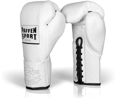 PAFFEN SPORT «Pro Classic» Profi-Boxhandschuhe – weiß – 10UZ