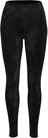 Piarini Winter Leggings Teddy Innenfleece - Thermo Leggings extra kuschelig warm in schwarz Gr.S-M