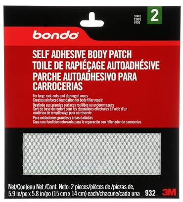 Bondo Lot de 2 patchs autocollants pour carrosserie de grande taille 15 x 14,7 cm