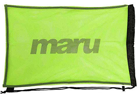 MARU Mesh Swimming Drawstring Bag, for Men, Women and Kids, Essential Accessories for Sport or PE Trainning Equipment and Wet Kit Backpack, Heavy Duty Nylon Mesh Bag (Green, One Size)