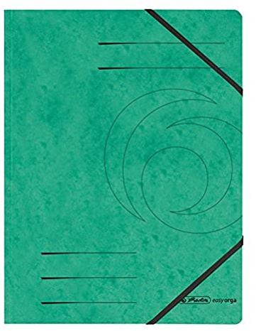 Herlitz Eckspannmappe Quality, A4, Karton, grün, 5 Stück