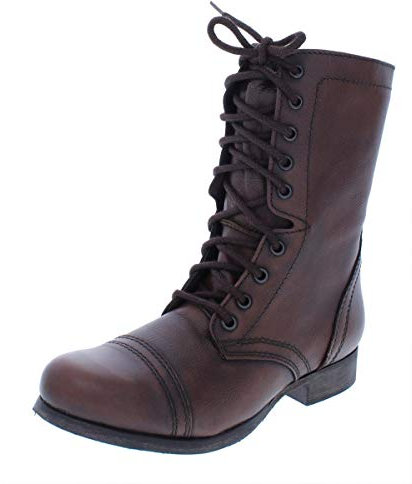 Steve Madden Troopa, Stivali Donna, Pelle Marrone, 39 EU