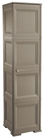 Tontarelli Wengé Mueble Omnimodus-4 módulos con Puerta acabada en Madera Modelo, Polipropileno