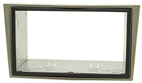 tomzz Audio 2439-130 Doppel DIN Radioblende Set kompatibel mit Opel Antara Astra H Zafira B Corsa D Tigra mittelsilber mit Einbaukit
