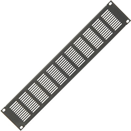Loops - 19 Vented 2U Blanking Rack Patch Panel–Module Cover Plate Mount–Data Cabinet Flight