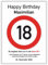 Verkehrsschild - Bild - 18. Geburtstag - Wunschname - personalisiertes Geschenk Volljährigkeit - Kunstdruck Karte - Geschenkidee