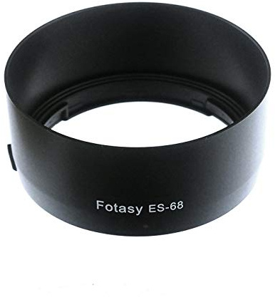 Fotasy ES68F Flower Gegenlichtblende + Reinigungstuch, ES68, schwarz, compact