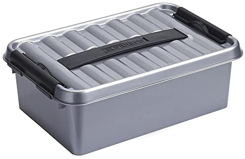 SUNWARE Q-Line Box - 4,0 Liter - 300 x 200 x 100mm - Silber/schwarz