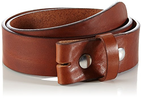 Unisex Gürtel Druckknopfgürtel Schrumpfleder, Gr. 95 cm, Braun (Cognac 3)