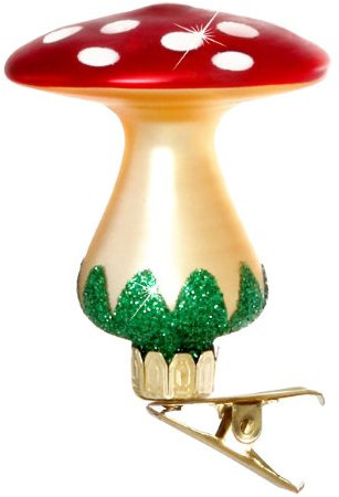 Sikora BS183 Clip Fliegenpilz Christbaumschmuck Glas Figur Weihnachtsbaum Anhänger