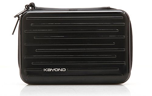 KAYOND Anti-shock Silver Aluminium Carry Travel Protective Storage Case Bag for 2.5 Inch Portable External Hard Drive HDD USB 2.0/3.0 (Black)