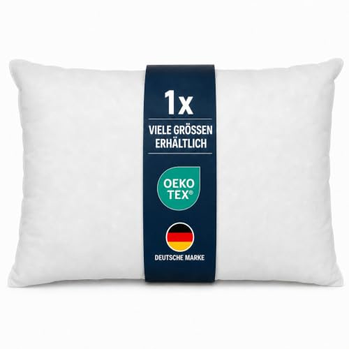 Arsvita Füllkissen 30x50cm - Innenkissen mit Polyesterfüllung Oeko-TEX | Kissenfüllung ideal für Dekokissen, Zierkissen, Couchkissen, stützend und formstabil, waschbar bei 30°C, allergikerfreundlich