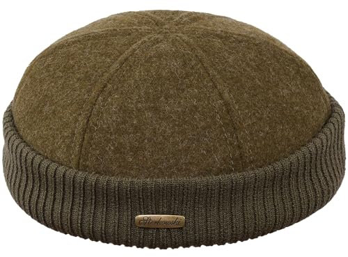 Sterkowski Navy Watch | Wolle Beanie Kappe für Herren und Frauen | Docker Cap Leon der Profi Beanie Herren Fahrrad Mütze Kapitänsmütze Herren Wintermütze Herren 54 cm Khaki/Grün