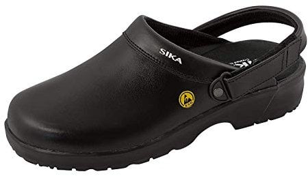 SIKA 19467 Fusion ESD - Clog - Geeignet für Pharma-, Lebensmittelindustrie, Krankenhaus und Pflege, Gastronomie (HORECA) und Küche, Dienstleistung und Reinigung - Schwarz - Gr. 46