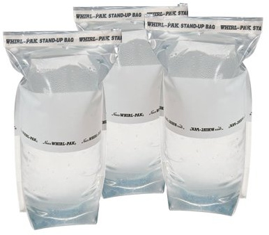 Nas-co Survival Water Bags - Outdoors and Camping 1 Liter Stand Up Emergency Water Bag (Pack of 3)