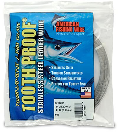 American Fishing Wire Unisex-Erwachsene S05T-01# Vorfachdraht, hell, 5