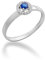 Miore Damen-Ring 9 Karat (375) Weißgold 0.15ct Blau Safir