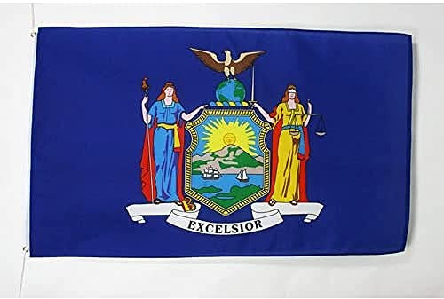 AZ FLAG - Flagge New York - 150x90 cm - Bundesstaat New York Fahne 100% Polyester mit Messing-Ösen - 110g