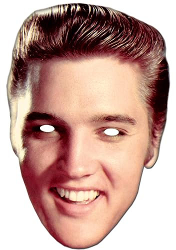 Star cutouts – stsmp20 – 6 Masken für Erwachsene – Elvis Presley – Einheitsgröße